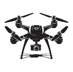 Drone silhouette vector illustration