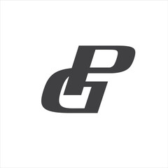 GP monogram logo design
