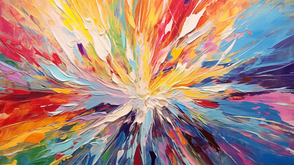 Vibrant Abstract Color Blast Explosion Background for Creative Designs