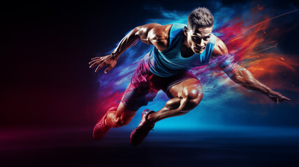 Dynamic Athlete Pushing Limits Captured in High-Energy Sports Action