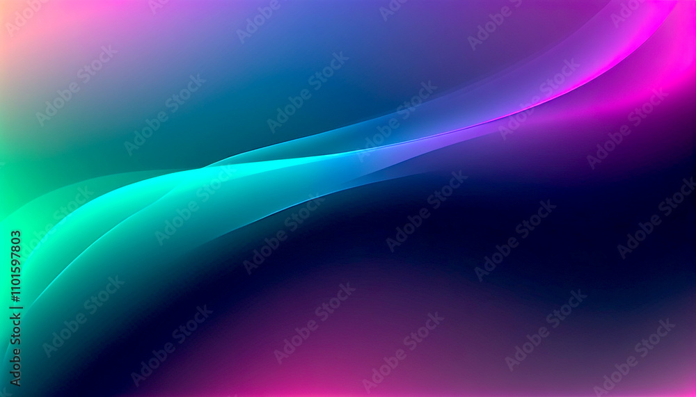 Poster vibrant waves of color dance in abstract patterns against a dark backdrop