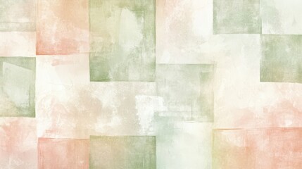 Watercolor pastel wallpaper with pink and green tones on glowing backdrops