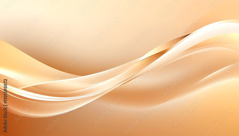 Poster soft amber waves create a soothing atmosphere in a serene setting
