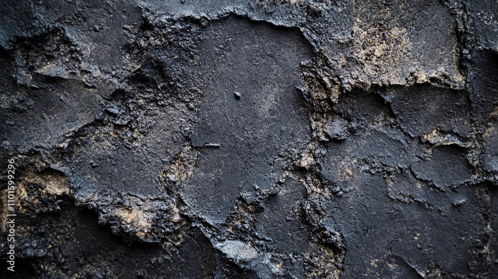 Aufkleber textured dark surface showing natural patterns and imperfections in urban setting