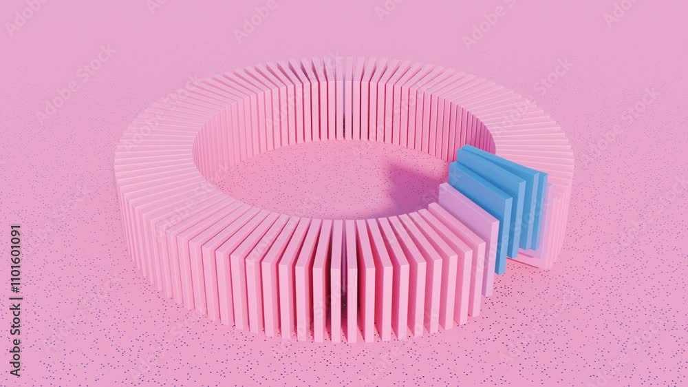 Poster abstract flow of dynamic forms in motion - seamless 3d animation featuring minimalist and fluid visu