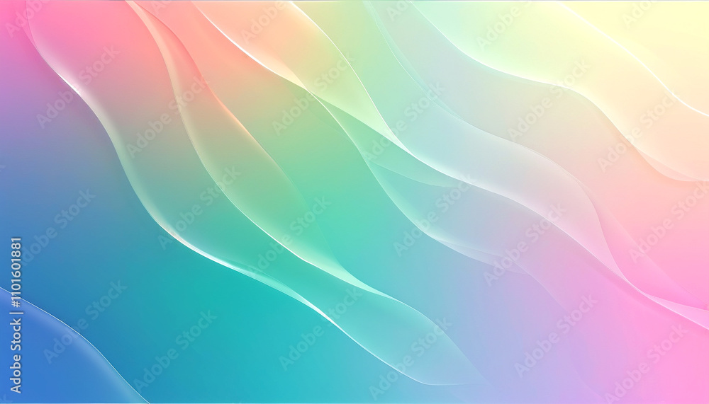Poster colorful waves blend in an abstract display of light and motion across the canvas