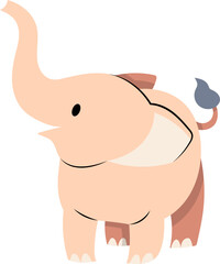 cute cartoon elephant character illustration.