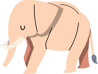 cute cartoon elephant character illustration.