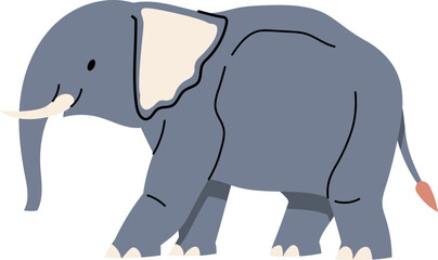 cute cartoon elephant character illustration.