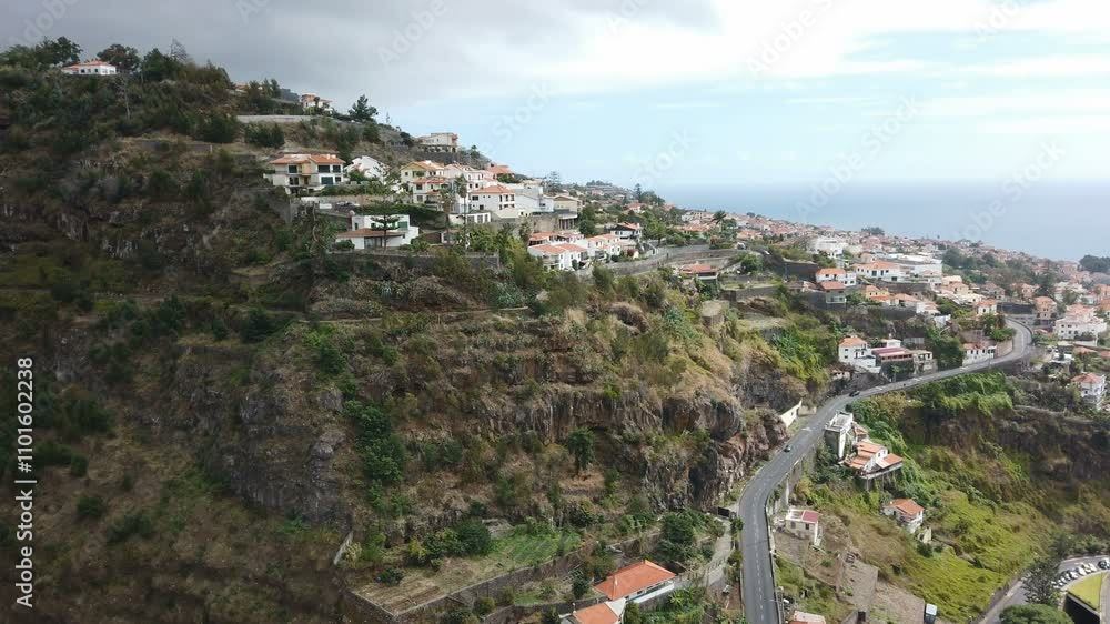 Wall mural cable car ride in funchal, madeira