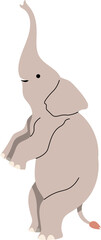 cute cartoon elephant character illustration.