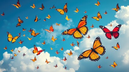 Butterfly images, Butterfly flying in the sky, Butterfly wallpaper