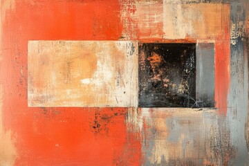 abstract in terracotta color artwork