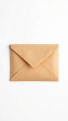 Close-up of a sealed brown envelope against a clean white backdrop, Letter, Security, Isolated, Secret