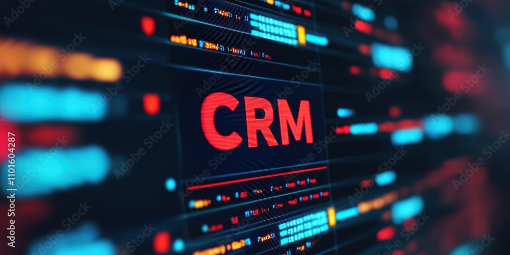 Poster crm software action business environment data management tools digital workspace technology insights