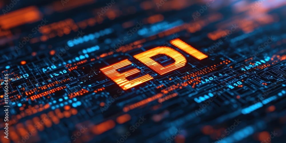 Poster data analysis action digital environment edi report technology overview data processing concept
