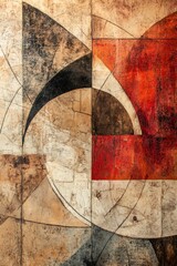 round earth tones abstract artwork orange rounded