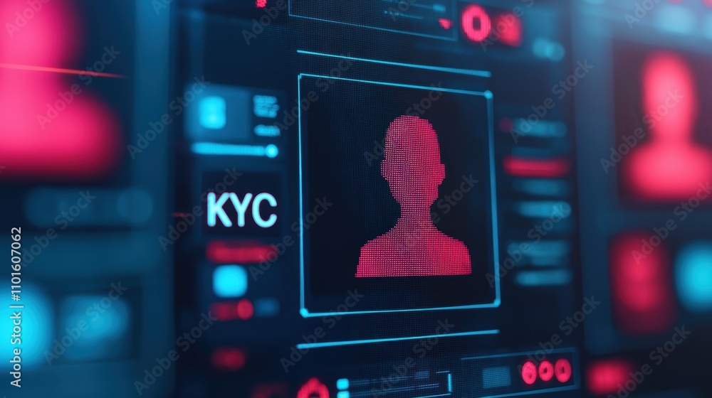 Poster text kyc implementation for customer onboarding digital environment interactive technology user expe