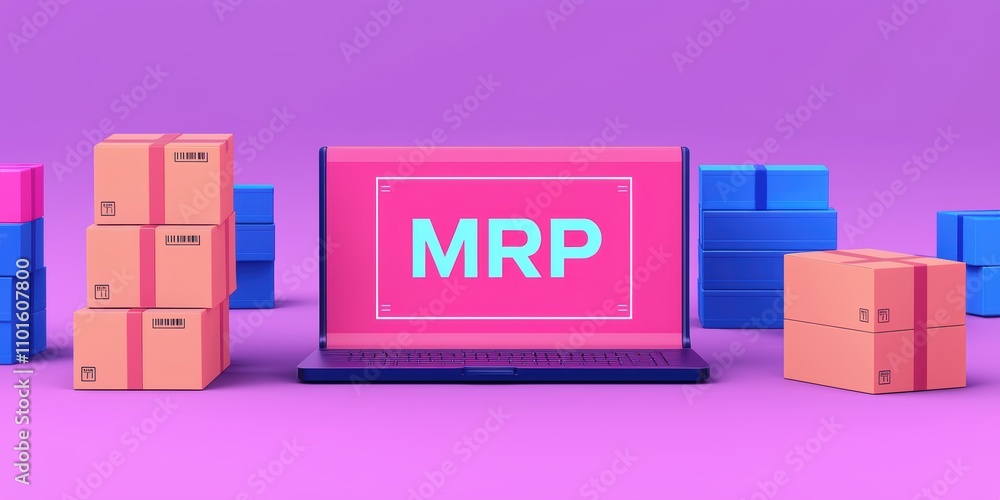 Poster material requirements planning report overview digital workspace technology modern office informativ