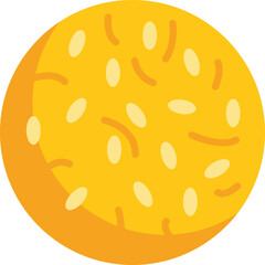 Round bun covered with sesame seeds, ideal for creating appetizing burgers or sandwiches