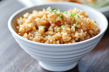 stir fried rice or fried rice with vegetable
