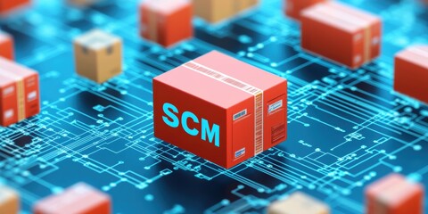 Supply chain management flowchart analysis digital space infographic conceptual framework data visualization