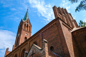 Obraz premium Evangelische Kirche Gross Lassowitz, Woiwodschaft Opole, Polen