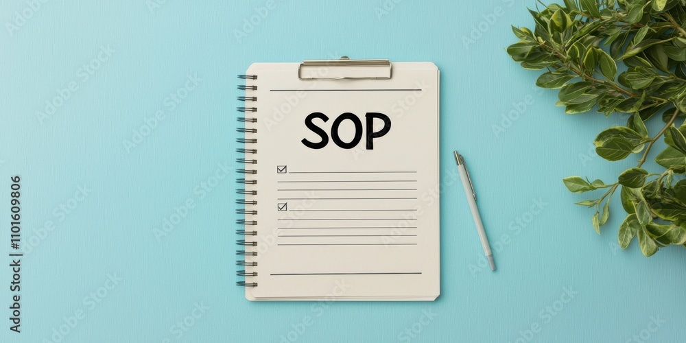 Poster guide to sop development in office spaces promoting clean environments and operational efficiency