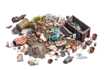 Waste management initiative urban area environmental awareness campaign urban environment aerial view sustainability awareness