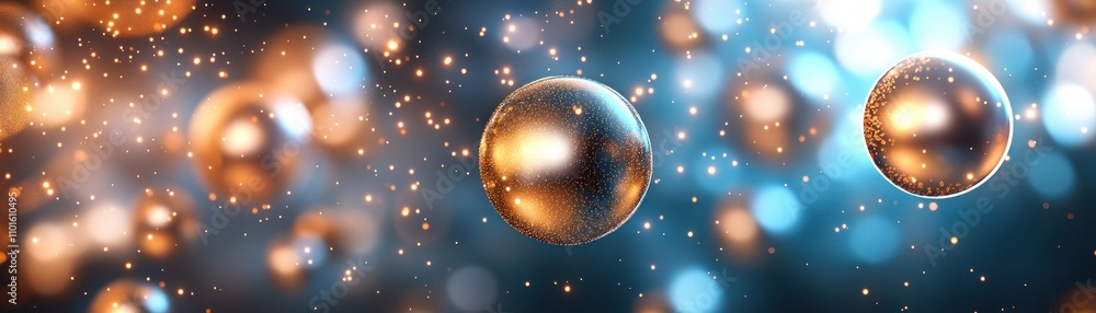 Aufkleber a cosmic void filled with glowing orbs, each symbolizing potential and choice this abstract artwork 