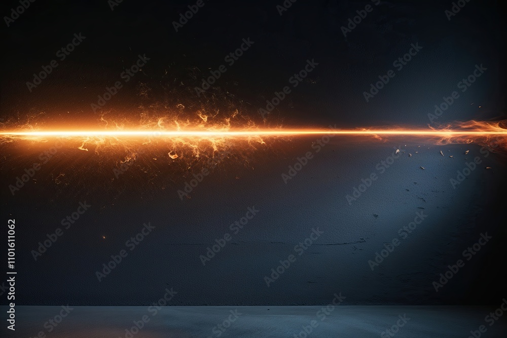 Poster ember light effects on deep shadow canvas in wide format art
