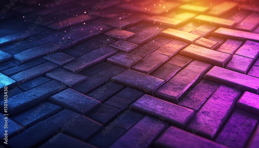 Aufkleber explore the luminescent labyrinth a glowing labyrinth transitioning into vibrant pathways of discove
