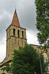 Fototapeta premium Sansepolcro, case, strade, vicoli, palazzi e torri del centro antico - Arezzo