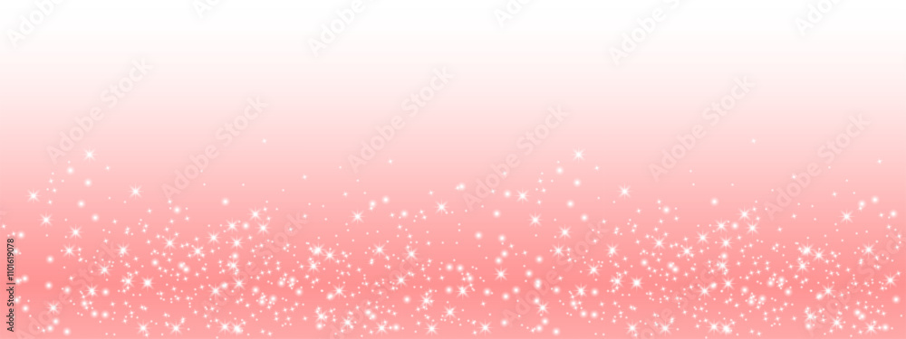 Poster pink glittering vector dust background. glittering white lights. party glow particle. magic star eff