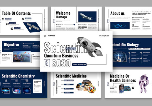 Scientific And Science Research Presentation Template
