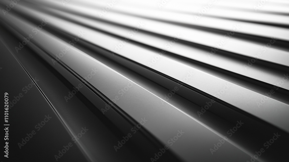 Poster texture of sleek black metal lines creating an abstract pattern in dim lighting