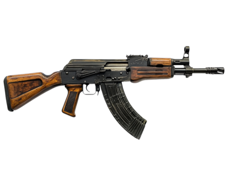 A rifle gun isolated on white transparent background