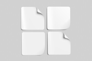 Square Sticker Mockup