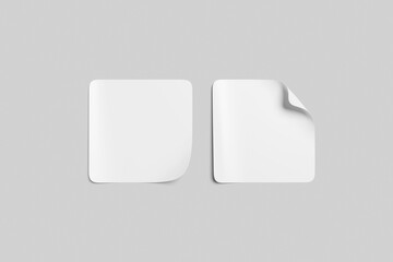 Square Sticker Mockup