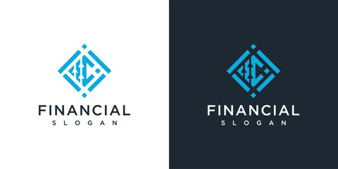 financial growth logo vector template. financial accounting logo