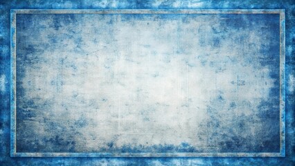 Obraz premium Blue Grunge Background with a Distressed Frame Ideal for Vintage Designs and Textured Projects