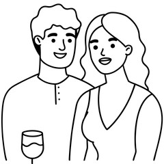  illustration of a enjoying time together