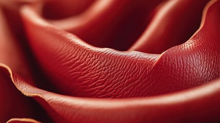 Close-Up of Rich Red Leather Texture