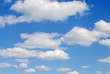 White clouds in blue sky