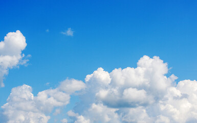White clouds in blue sky
