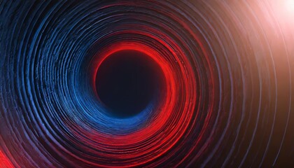 Dynamic red and blue spiral with circular orbit rotation, creating a mesmerizing abstract background. Perfect for designs needing a striking blend of color and space for overlay text.