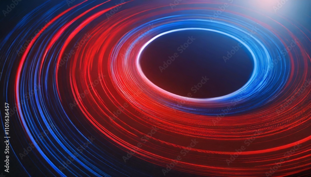 Aufkleber dynamic red and blue spiral orbit rotation design with abstract circular motion vibrant graphic back
