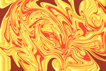 Abstract red and yellow marble texture.