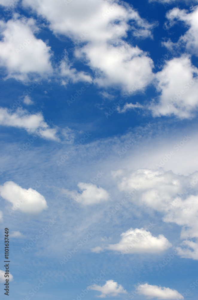 Wall mural White clouds in blue sky