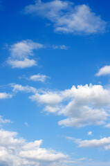 White clouds in blue sky